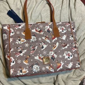 Disney Dooney & Burke snow Mickey Mouse goofy shoulder bag new winter